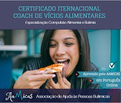 Certificado em Coaching de Vícios Alimentares, especialização Compulsão Alimentar e Bulimia